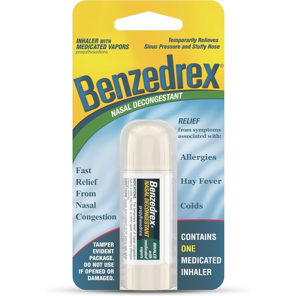 Benzedrex Nasal Decongestant Inhaler front view