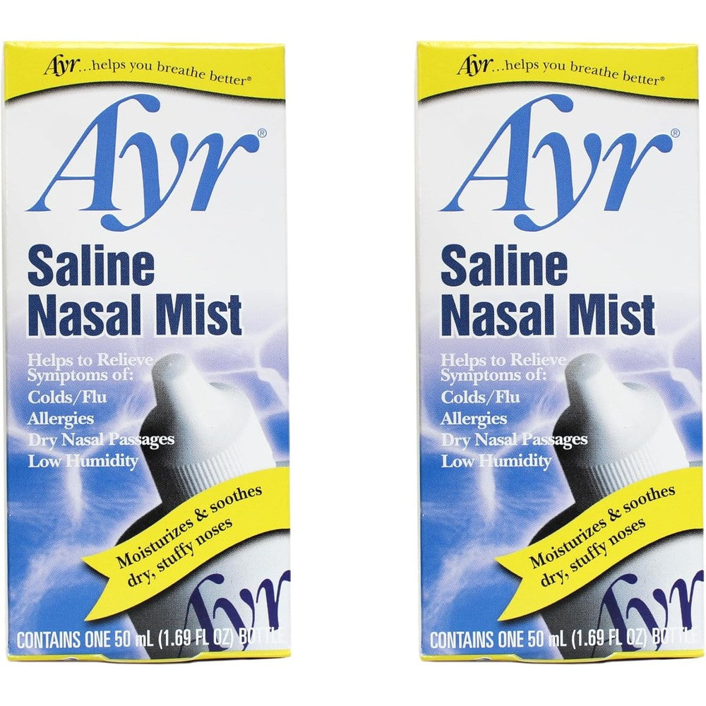 Ayr Saline Nasal Mist bottle front view packaging