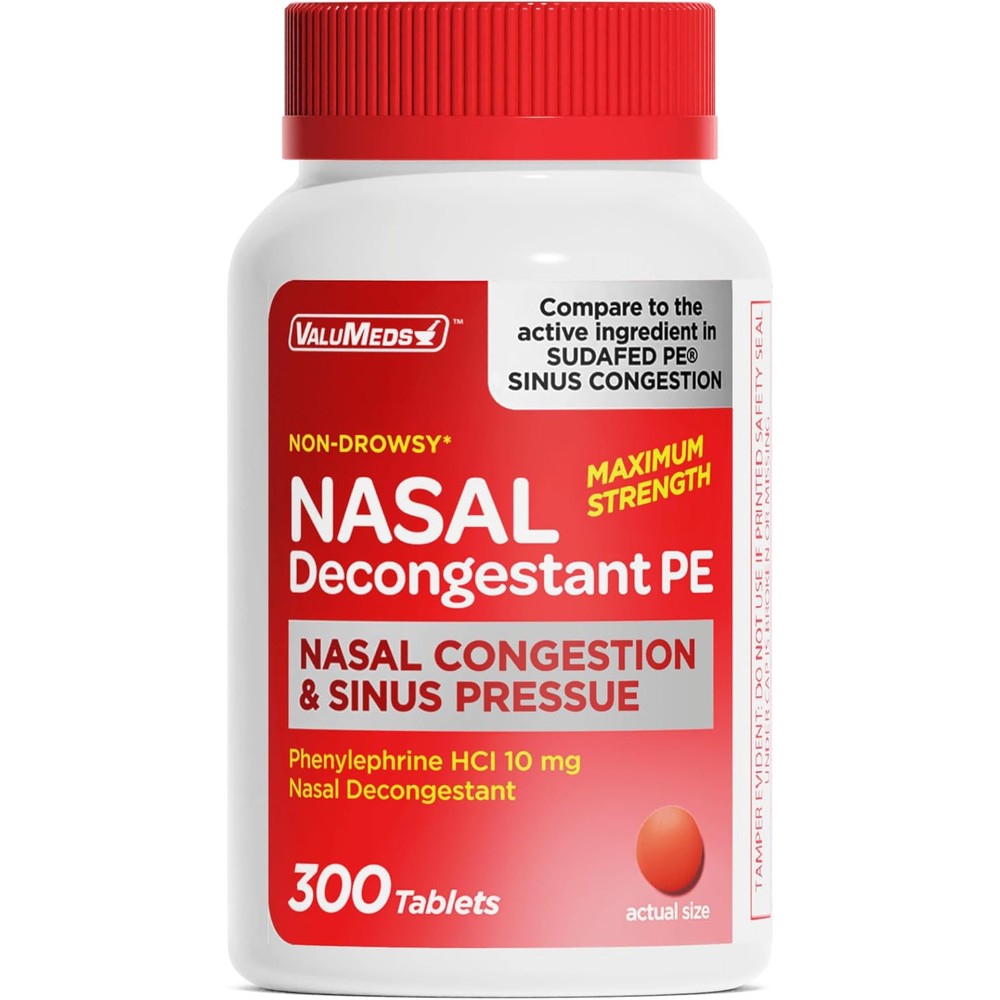 ValuMeds Nasal Decongestant PE front view of the bottle