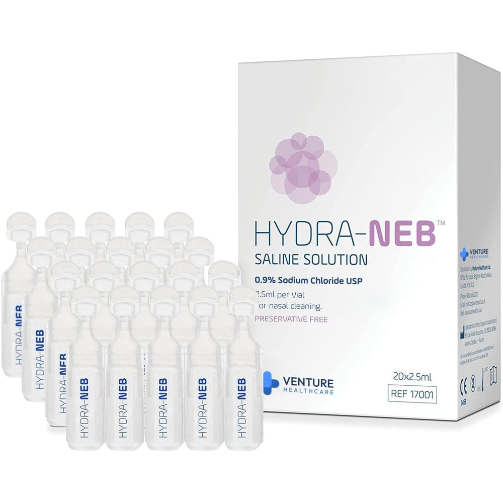 Hydra-Neb 0.9% Isotonic Saline Solution box front view