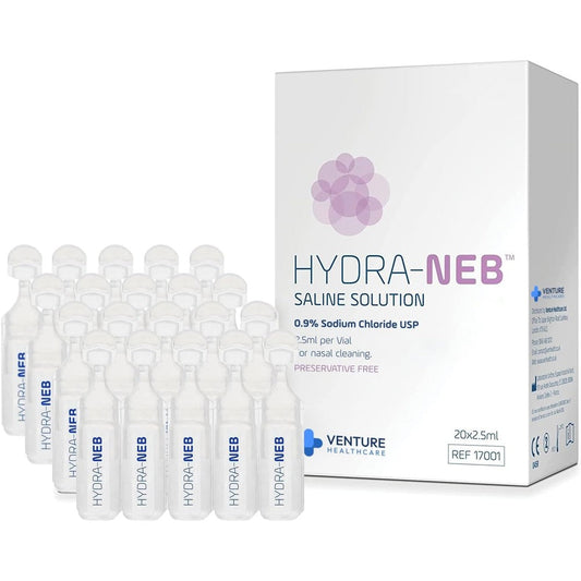 Hydra-Neb 0.9% Isotonic Saline Solution box front view