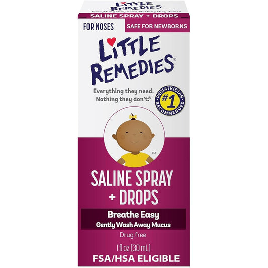 Little Remedies Little Noses Saline Spray Drops bottle front view