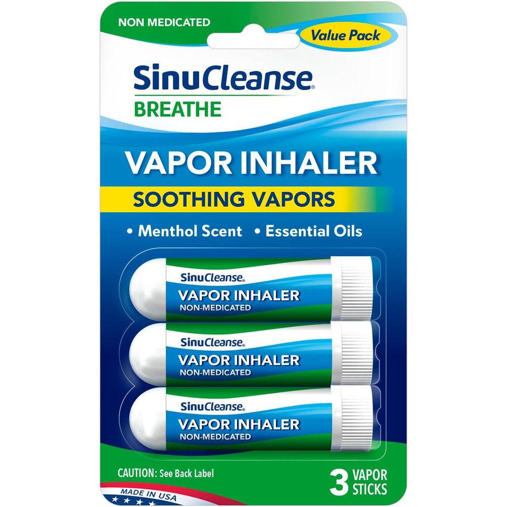 SinuCleanse Vapor Inhaler pack of 3 front view