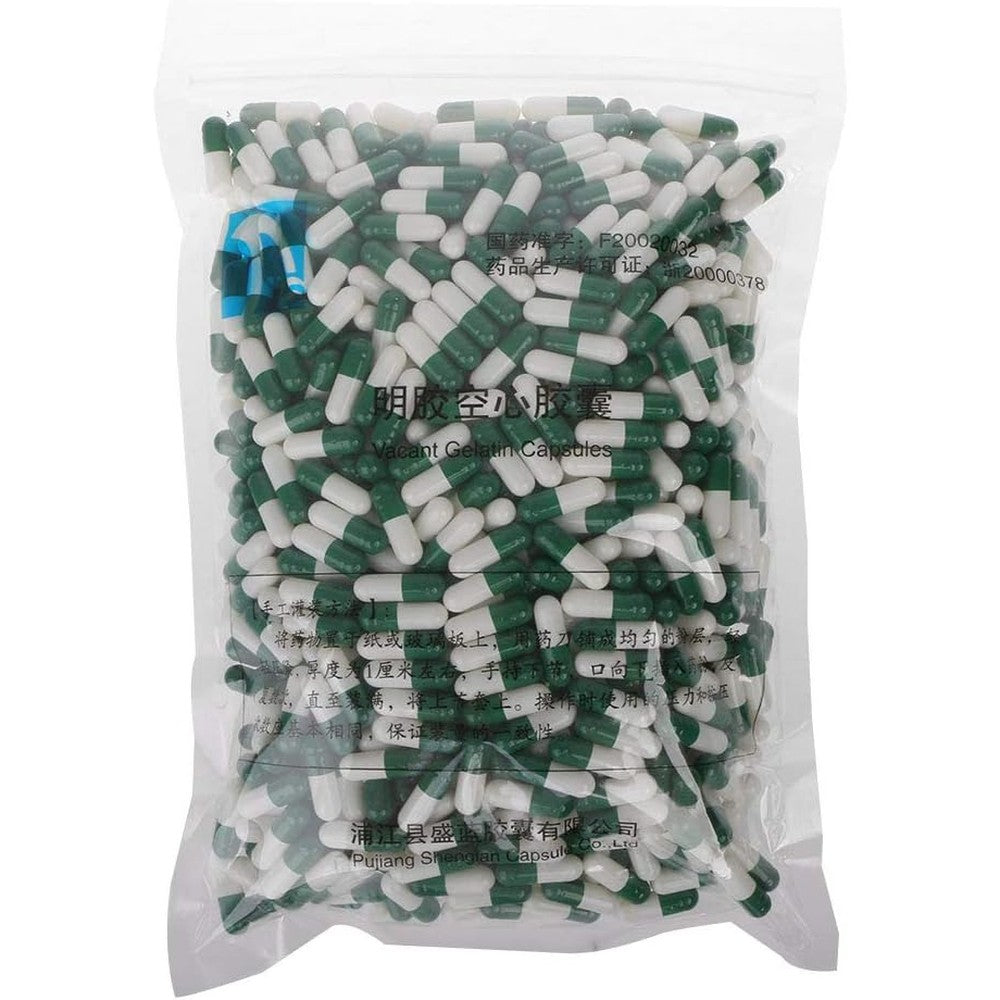 Eaccoviigr size 0 empty gelatin capsules front view