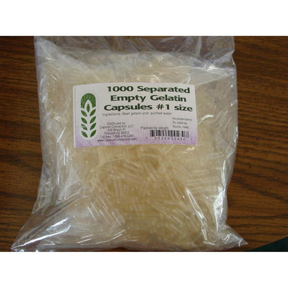 Capsule Connection 1000 count size 1 empty gelatin capsules front view