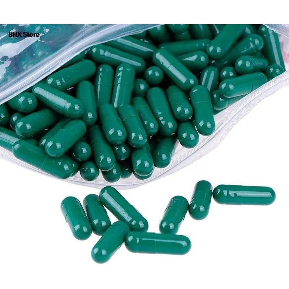Generic Capsule Castle Dark Green Size 2 1000 Capsules front view for supplement making