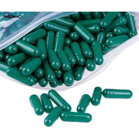 Generic Capsule Castle Dark Green Size 2 1000 Capsules front view for supplement making