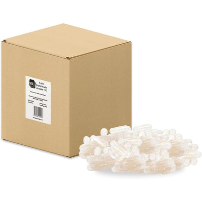 LFA Tablet Presses Size 00 Empty Gelatin Capsules 5000 count box front view