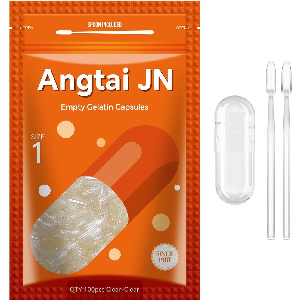 Angtai Jn Size 1 empty gelatin capsules front view