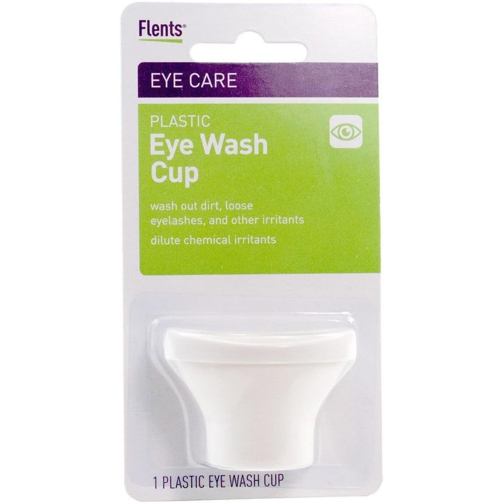 Flents Plastic Eye Wash Cup pack of four front view authentic imported eye care accessory
