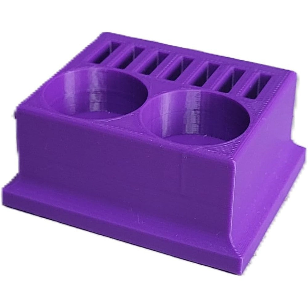 Znet3D eye drop vials and bottles holder front view purple color premium medical organizer stand