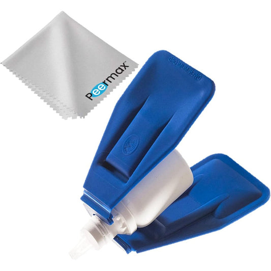 Peermax AutoSqueeze eye drop bottle squeezer front view ergonomic aid for arthritis relief