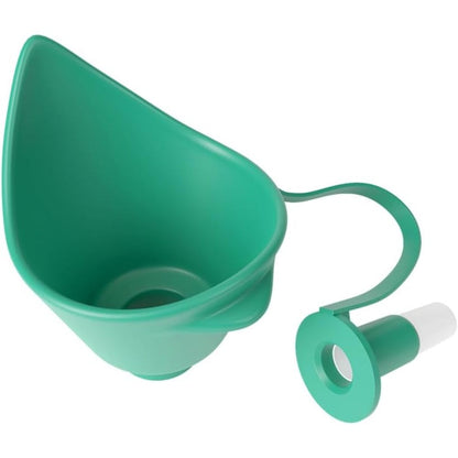 Flents Ezy-Drop Eye Drop Guide front view highlighting the blue plastic alignment cup and yellow plug