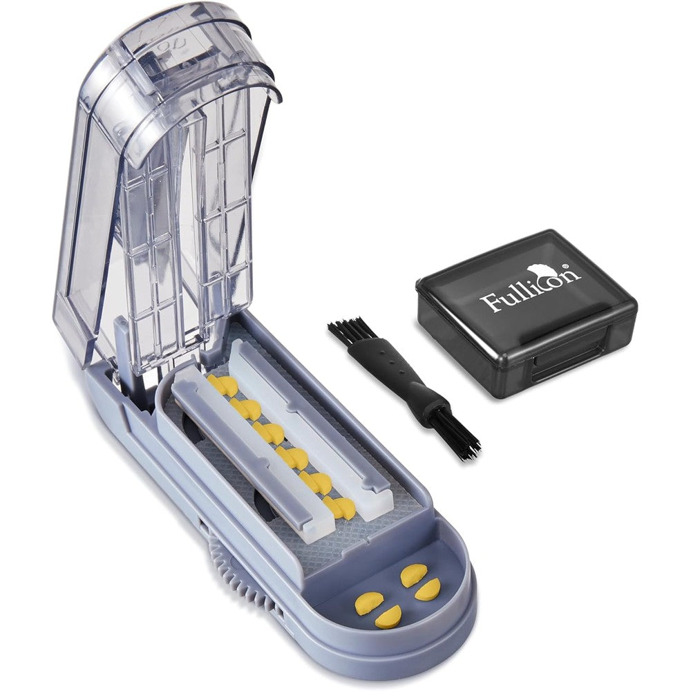 Fullicon Multiple Pill Cutter front view showing grey adjustable alignment slots