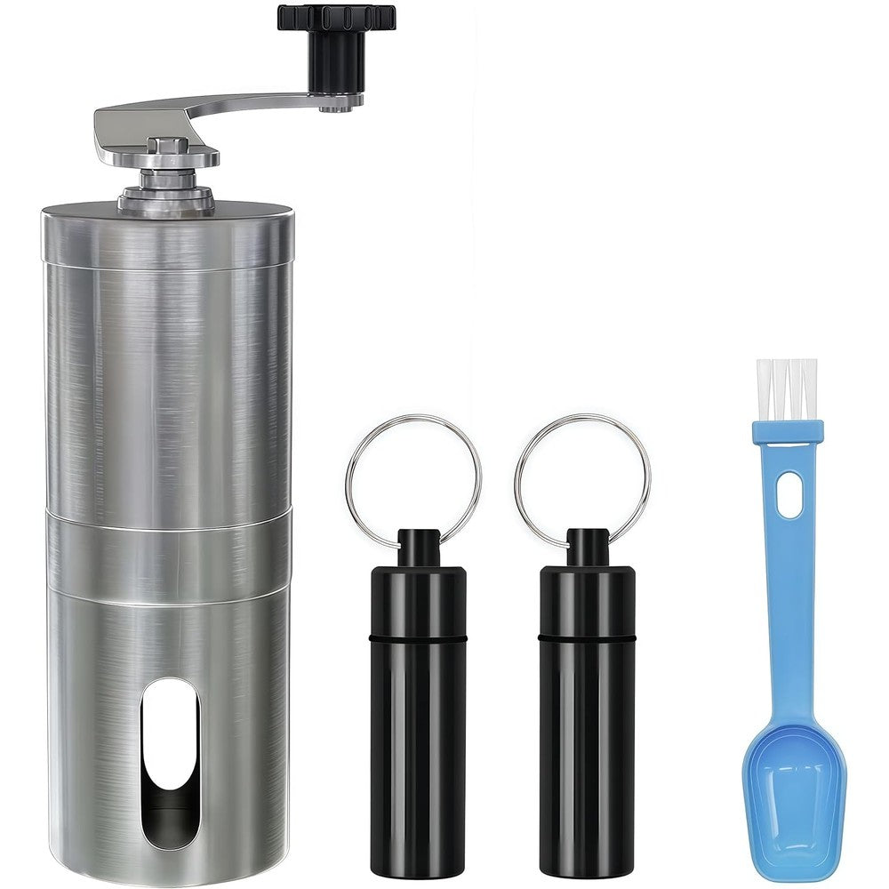 MuYuDaDi adjustable stainless steel pill crusher front view premium manual tablet grinder
