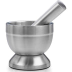 MEDca Pill Crusher stainless steel mortar and pestle front view medicine grinder