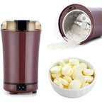 GOUBIANCEN electric pill crusher front view showing purple housing