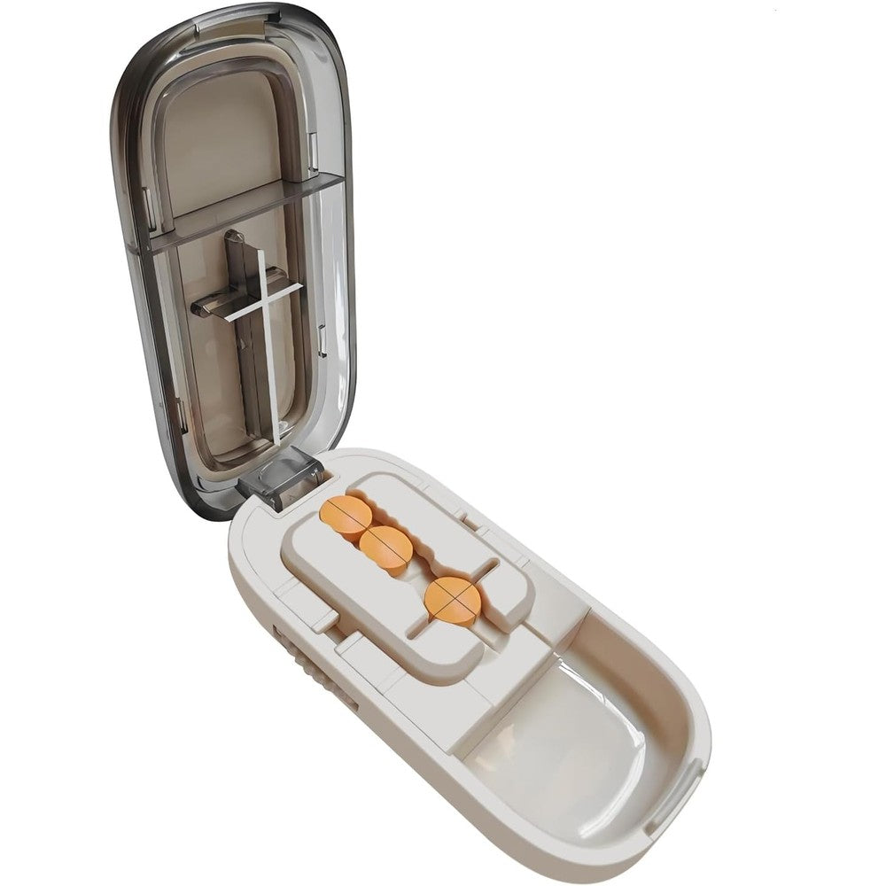 EPOCHWIT pill cutter for cutting multiple pills cream color front view