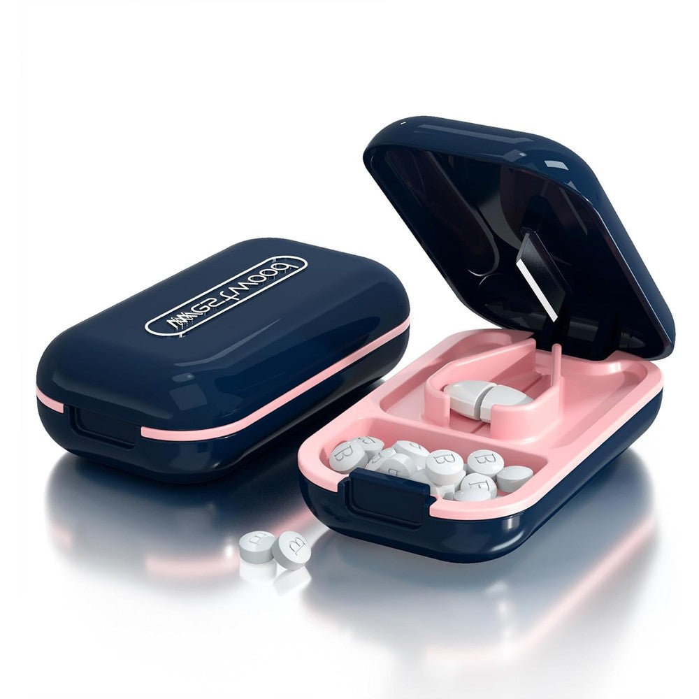 DUBSTAR small pill cutter blue front view portable tablet splitter