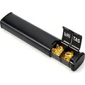 ZOESURE large weekly pill organizer front view showing slim black travel case