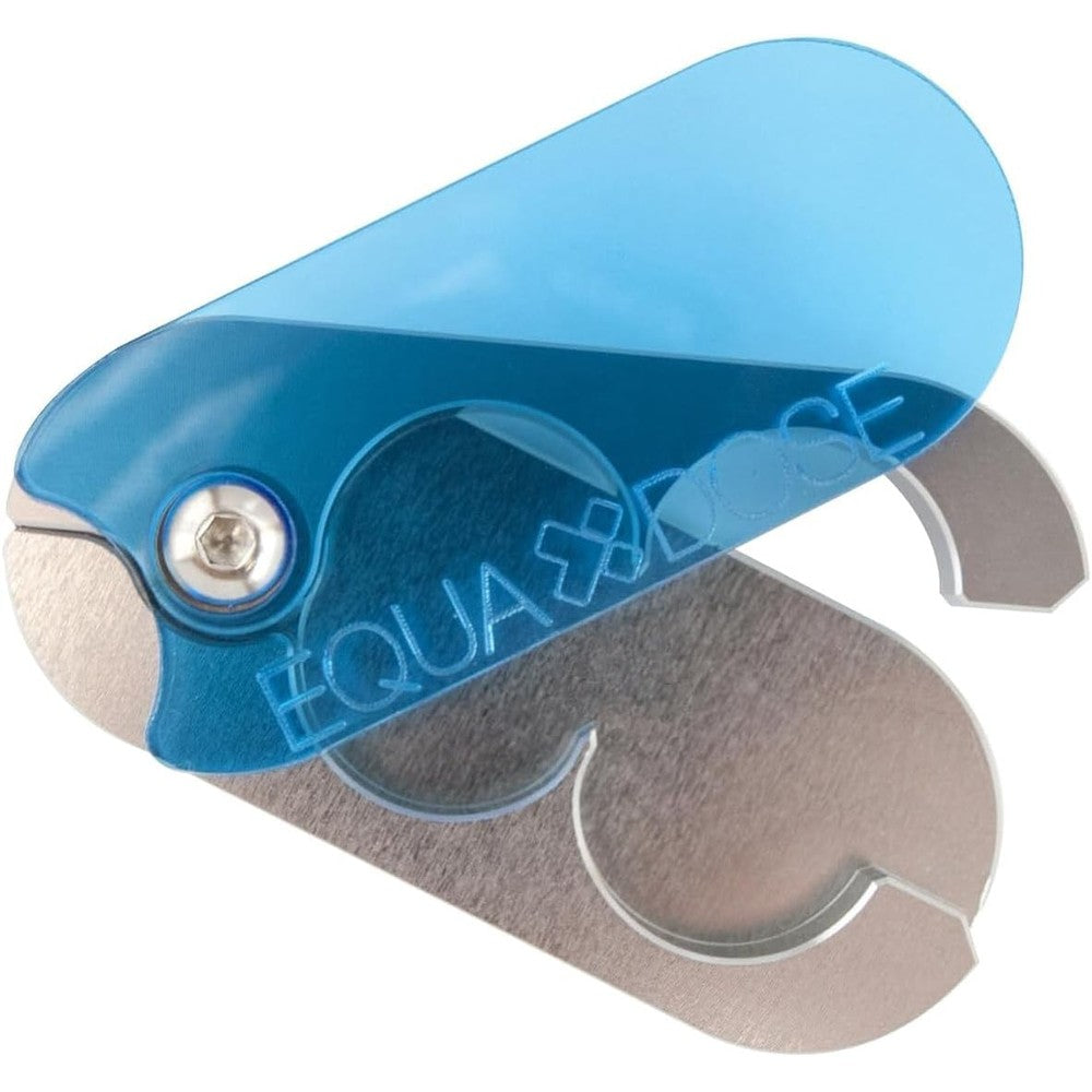 Equadose Pill Splitter front view showcasing the premium aluminum body.