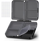 AUVON daily pill organizer front view showing sleek black exterior