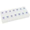 Ezy Dose Weekly Seven Day AM PM Pill Organizer front view showing fourteen translucent compartments