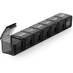 Sukuos extra large weekly pill organizer front view showing seven daily compartments