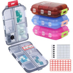 M MUCHENGBAO travel pill organizer front view showing compact folding design