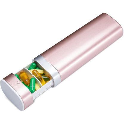 Betife travel pill organizer weekly 7 day pink front view showing compact design