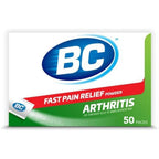 BC Arthritis Pain Relief Powder front view of box packaging for fast joint relief