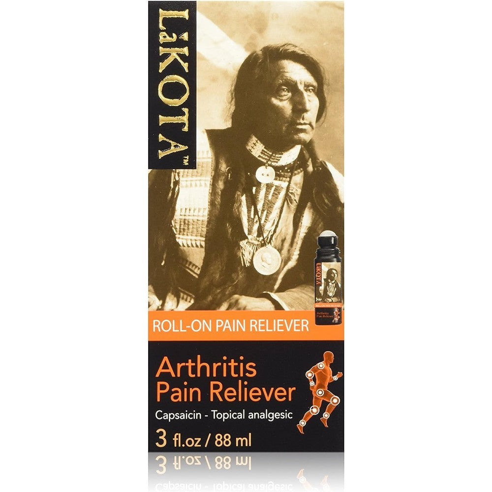 Lakota Roll On Arthritis Formula bottle front view for topical joint pain relief.