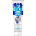 Zim's Max-Freeze Pro Formula Pain Relief Cooling Gel 4 Ounce front view package showing maximum strength labeling.