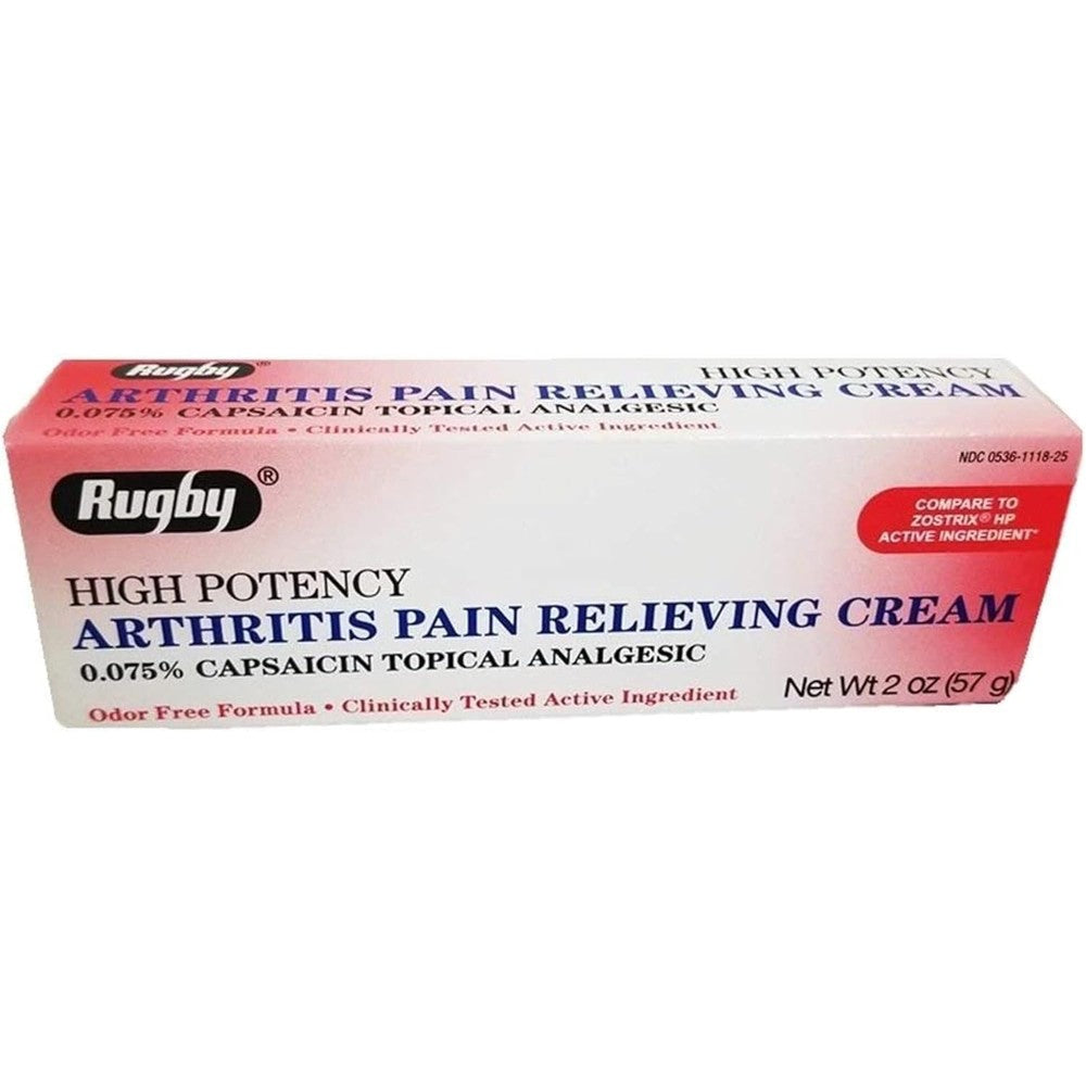 Rugby High Potency Arthritis Pain Relieving Cream front view pack of five