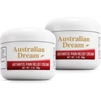 Australian Dream Arthritis Pain Relief Cream two pack front view jar showcasing the original packaging.
