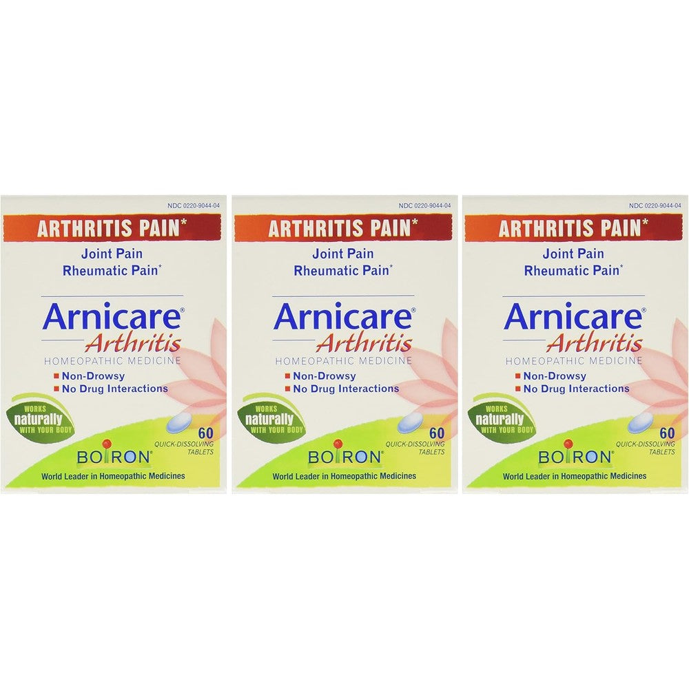 Boiron Arnicare Arthritis front view packaging of joint pain relief tablets