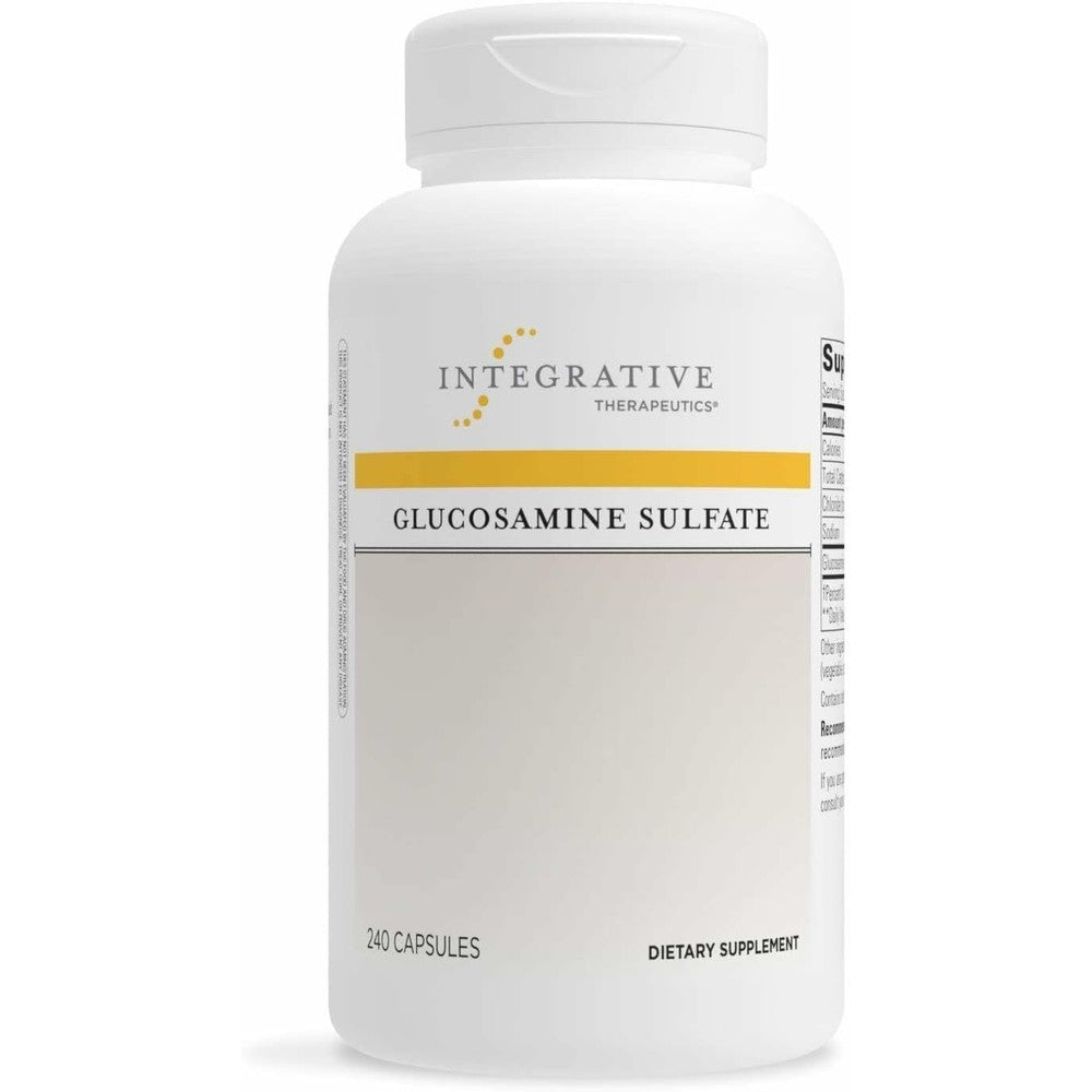 Integrative Therapeutics Glucosamine Sulfate 240 capsules front bottle view for joint cartilage support.