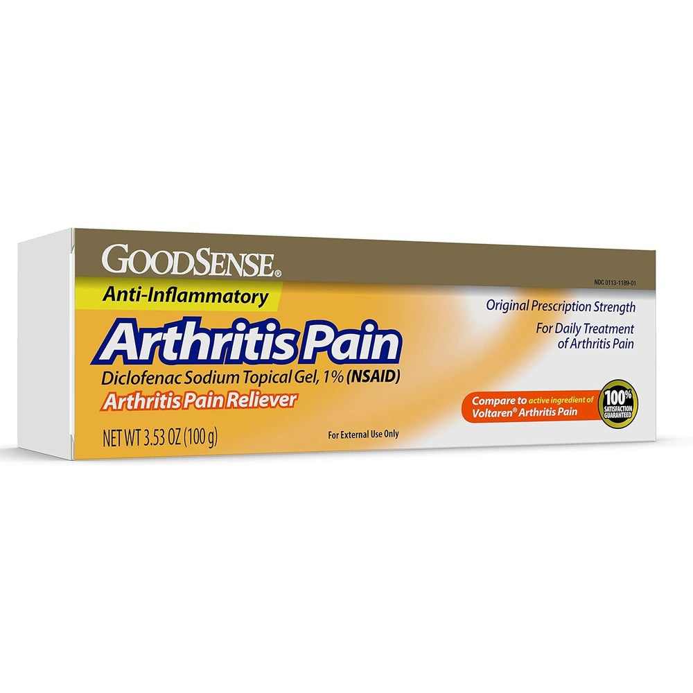 GoodSense Arthritis Pain Relieving Gel front view packaging for joint relief