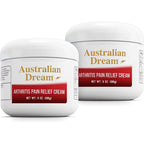 Australian Dream arthritis pain relief cream 9 ounce jar front packaging for muscle and joint pain relief