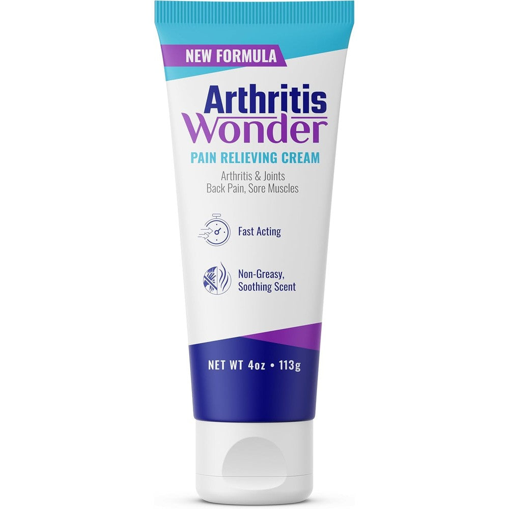 Arthritis Wonder Pain Relief Cream front view of the four ounce tube for joint care