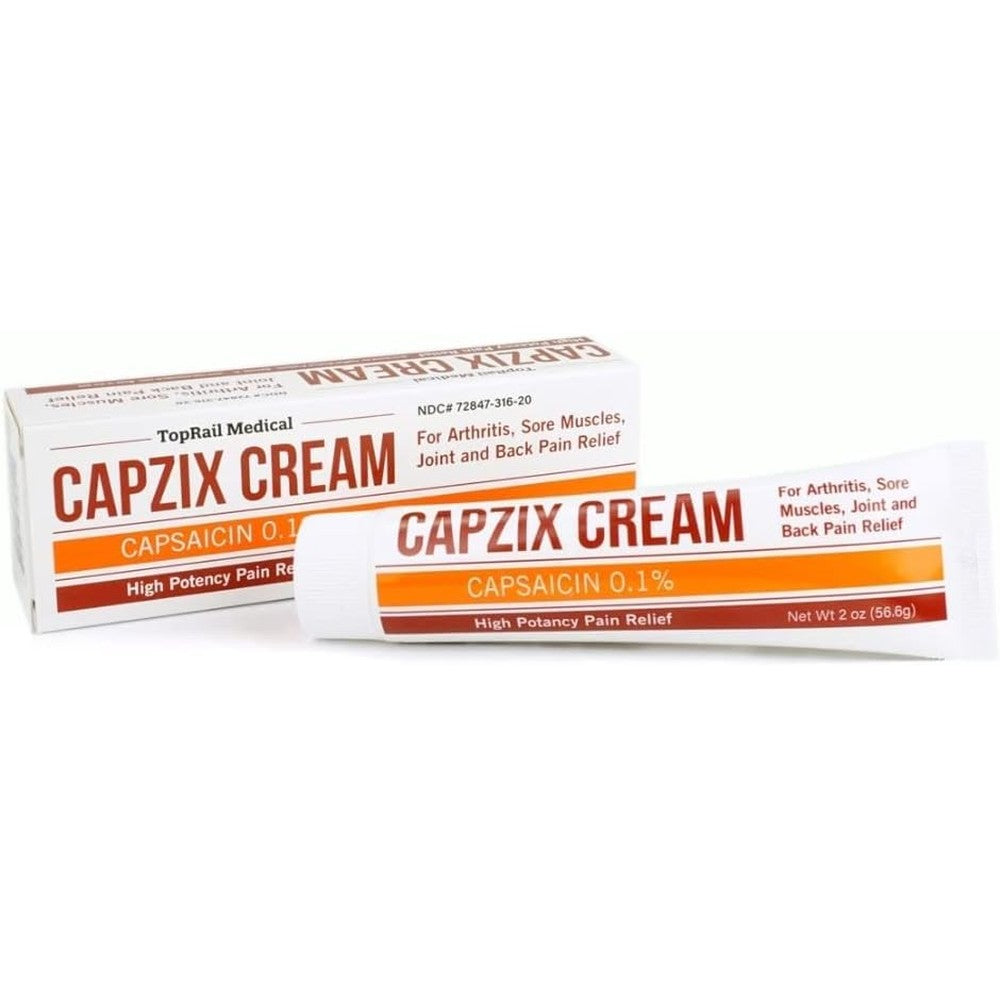 Capzix High Potency Pain Relief Cream front view tube for arthritis and muscle discomfort.