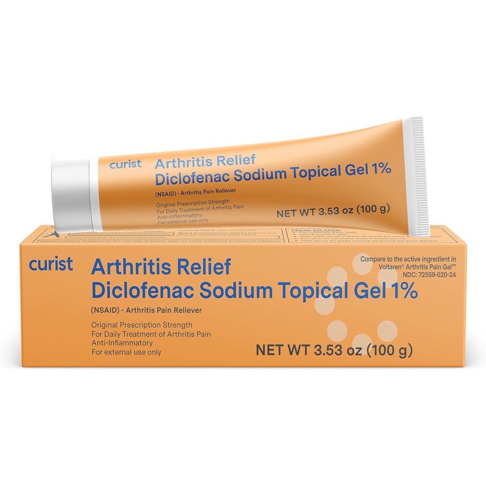 Curist Diclofenac Sodium Topical Gel 1 percent arthritis relief tube front view