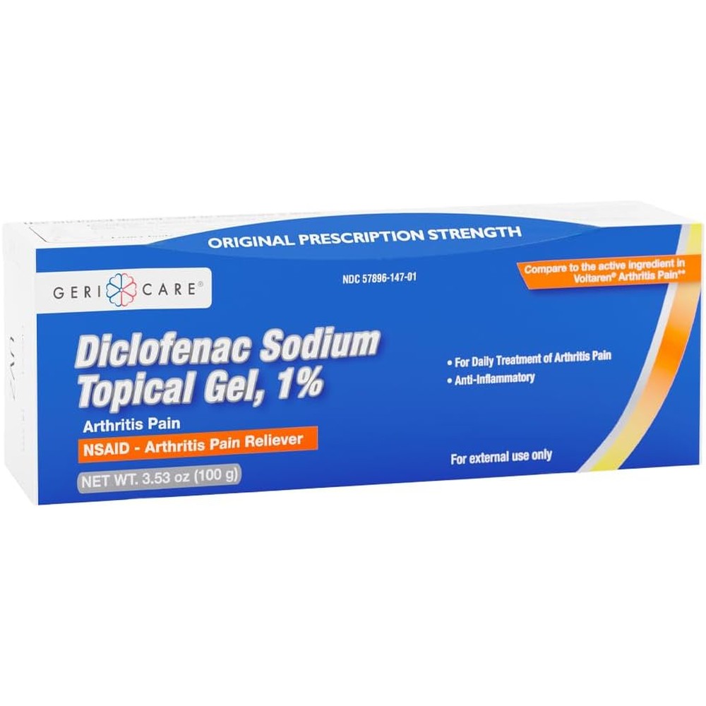 GeriCare Topical Arthritis Pain Relief Gel front view showing the 3.53 ounce packaging.