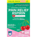 Rite Aid Adult Low Dose Aspirin 81 mg 3-pack front view for daily aspirin regimen