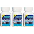 Bufferin Buffered Aspirin three pack front view showing packaging for pain relief