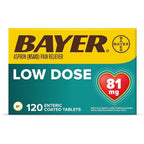 Bayer Aspirin Regimen 81mg Enteric Coated Tablets front packaging