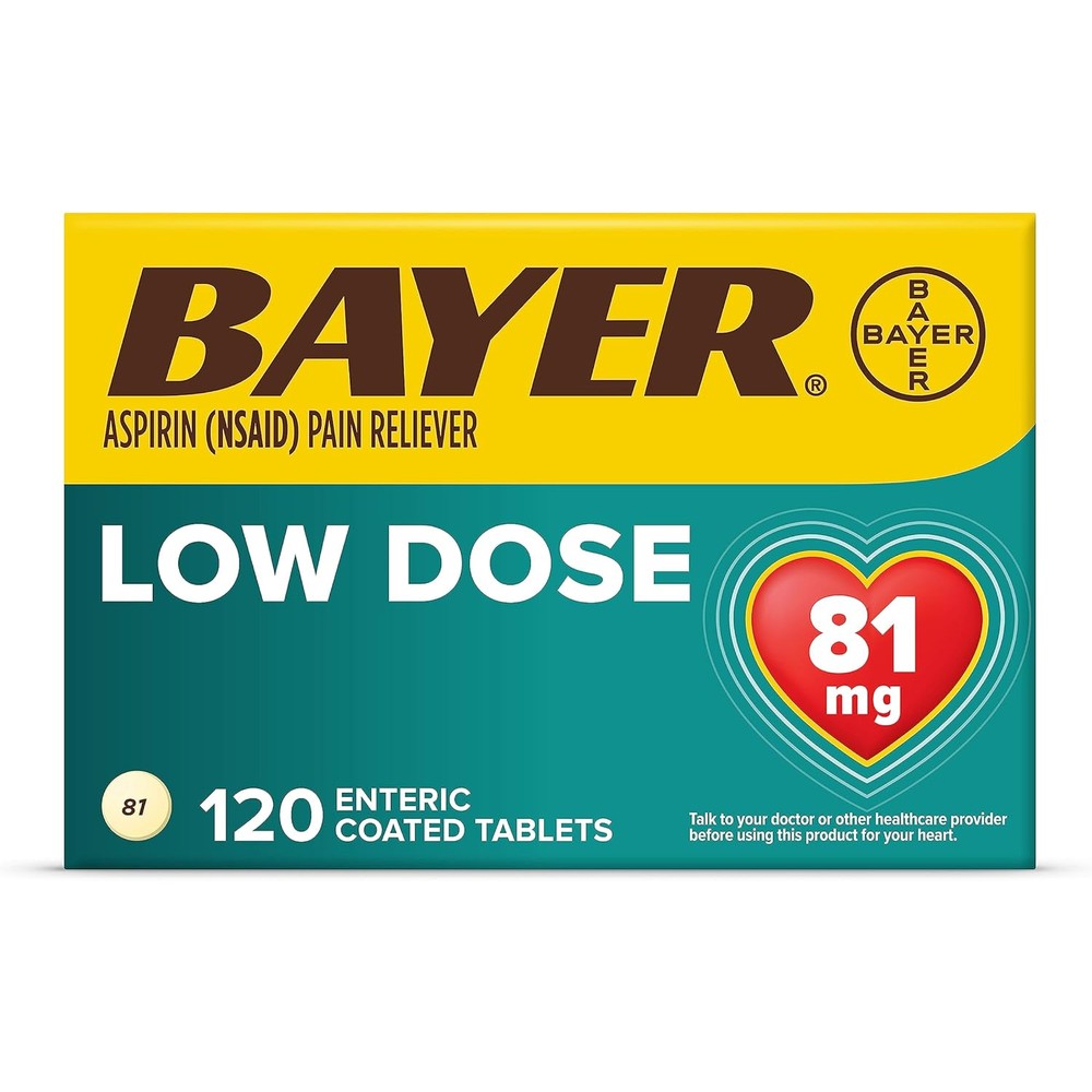 Bayer Aspirin Regimen 81mg Enteric Coated Tablets front packaging