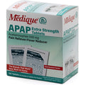 Medique At Home Extra Strength APAP Tablets front view box packaging for non aspirin pain relief