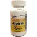 Pharbest Aspirin 81mg Chewable Orange Tablets 1000 Count front bottle view for pain relief