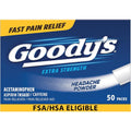 Goody's Pain Relief Powders Extra Strength Headache Powder 50 count box front view